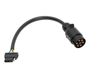 7Way European Style Round Pin To 4Flat Adapter