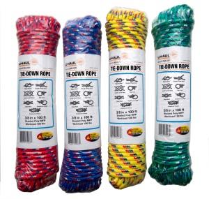 Assorted Color of Braided MFP TieDown Rope (126lb Workload)  100 ft