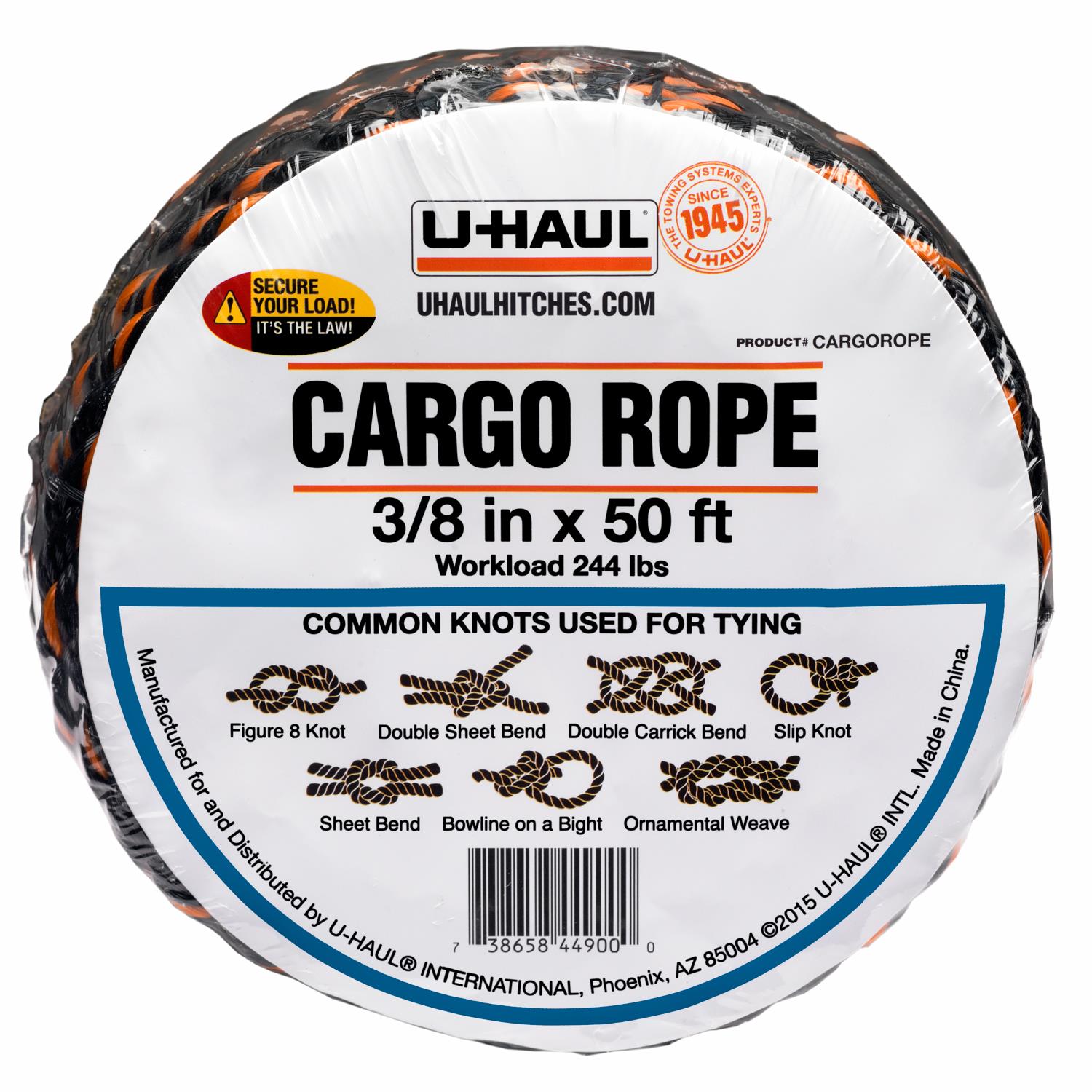 Braided Cargo Rope (244lb Workload)  50 ft