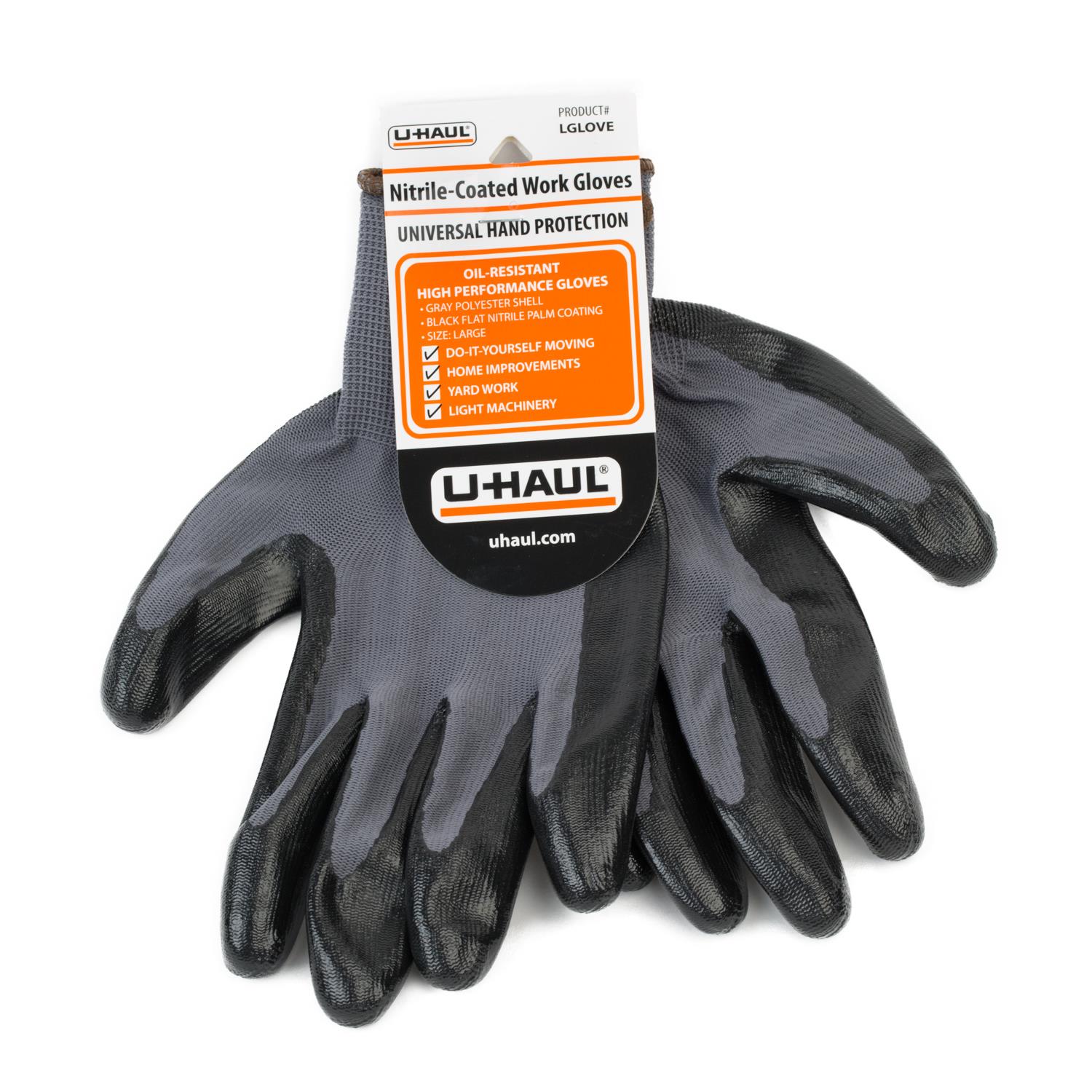 Nitrile Coated Work Gloves  Large