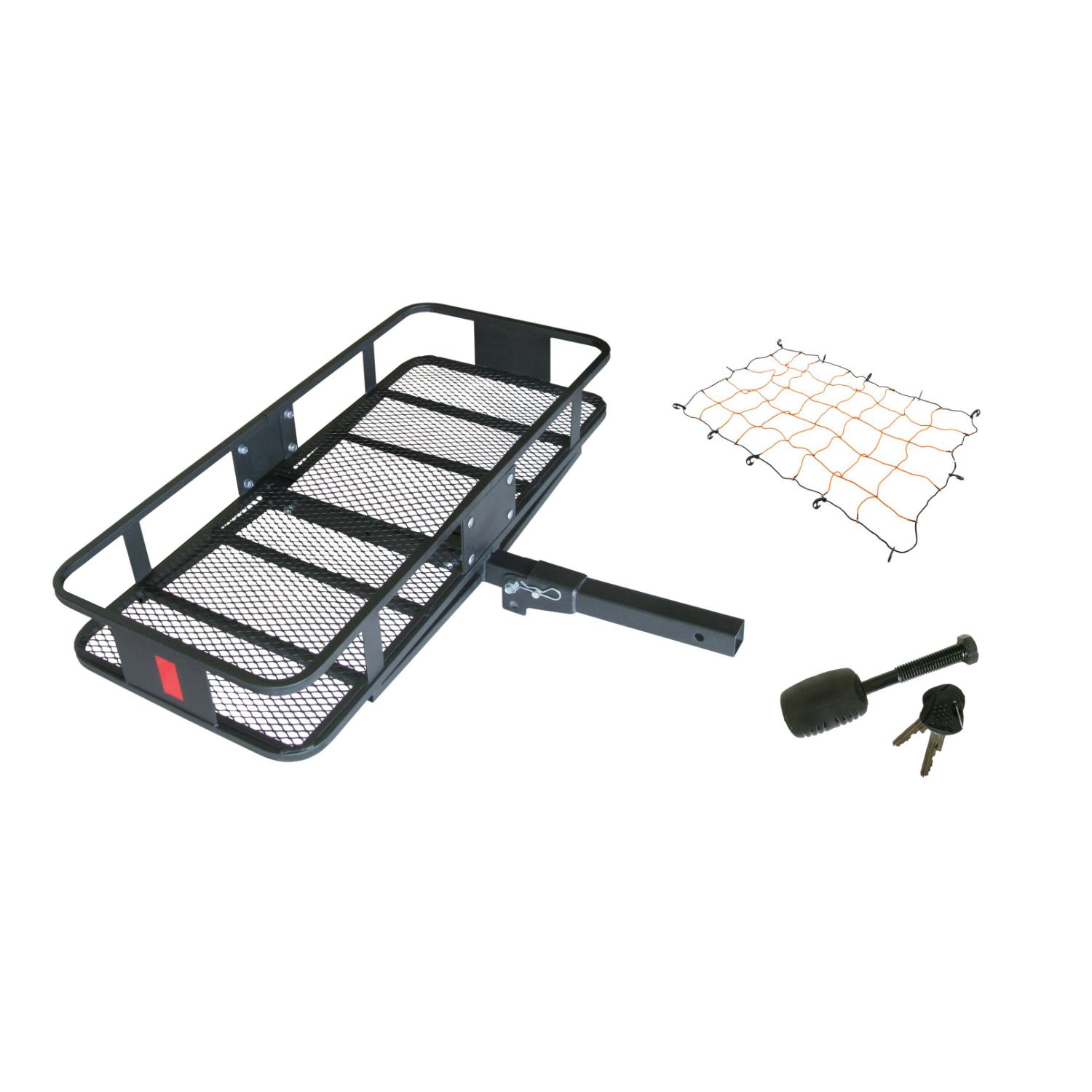 Deluxe FoldUp Cargo Carrier Kit with Cargo Webbing and Hitch Lock by HitchMate