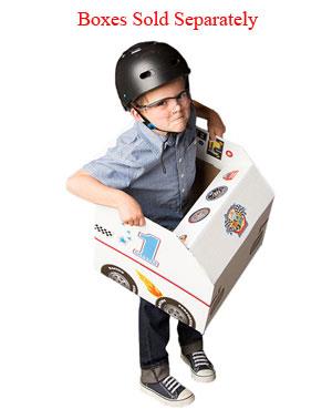 Haul: Moving supplies: Paper Box Racers - Box Race Car Stickers