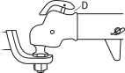 An illustration of a trailer receiver being attached to a trailer hitch