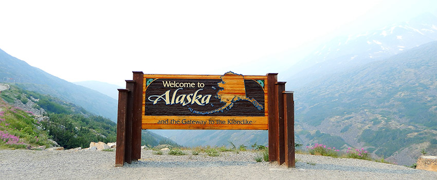 Welcome to Alaska sign