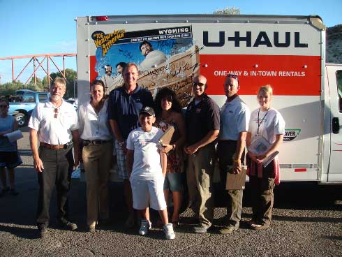 U-Haul Company of Utah From L-R – Senior Area Field Manager (AFM) Cliff Lackman; Area District Vice President (ADVP) District 3,