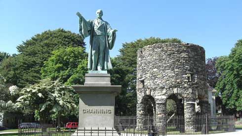 The Newport Tower in Touro Park