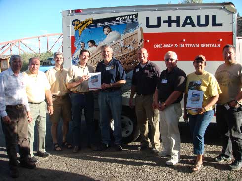From L-R – Senator Stan Cooper; Mayor Hank Castillon; Councilman Angelo Kallas; U.S. Senator John Barrasso; Senator John Hastert