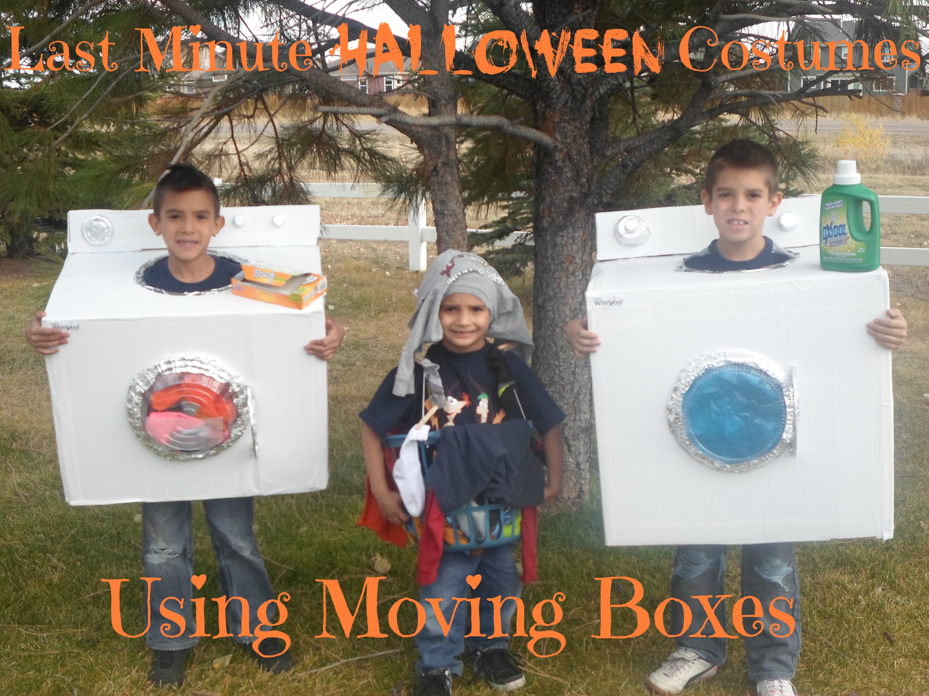 Last Minute Halloween Costumes with Moving Boxes