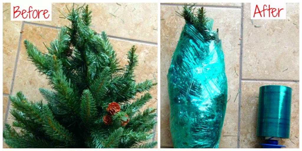 Packing up an Artificial Christmas Tree